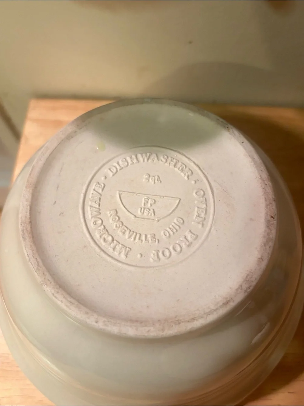 2 QT vintage Roseville mixing bowl